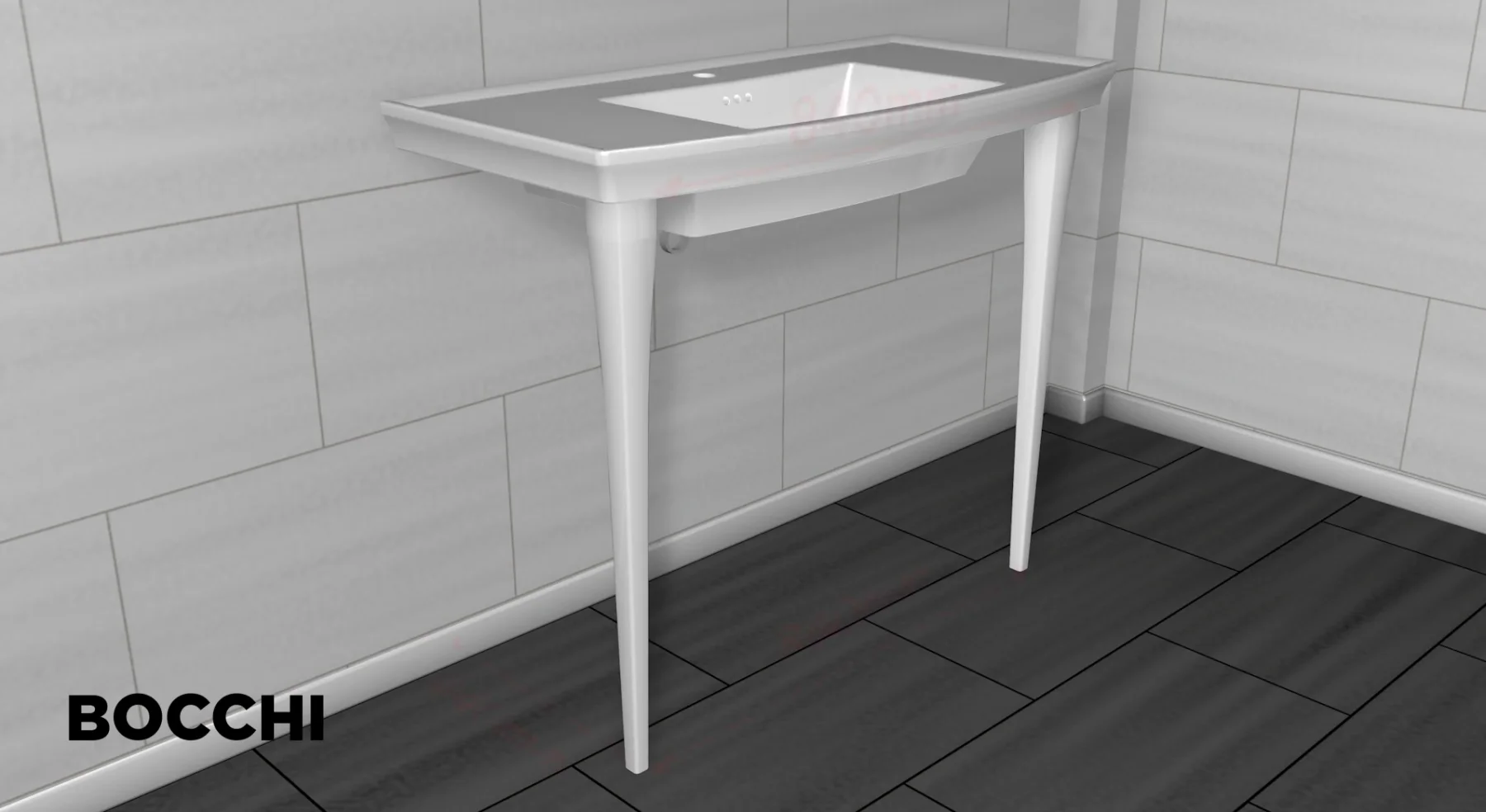 BOCCHI Duvara Montajlı Lavabo